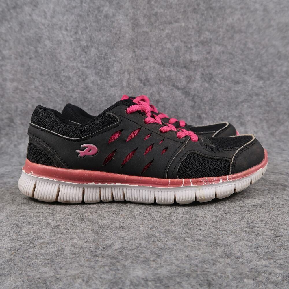 D & N Sport Shoes Kids 1 Athletic Trainers Sneakers Black Pink Active Comfort